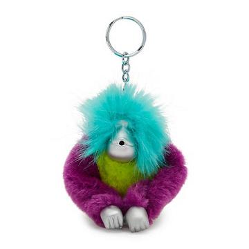 Kipling Fun Hair Sven Monkey Keychain Accessories Green Hair | AU 1941UZ